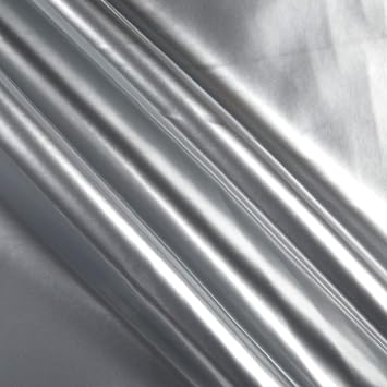 Faux Patent Leather Silver, Fabric by the Yard