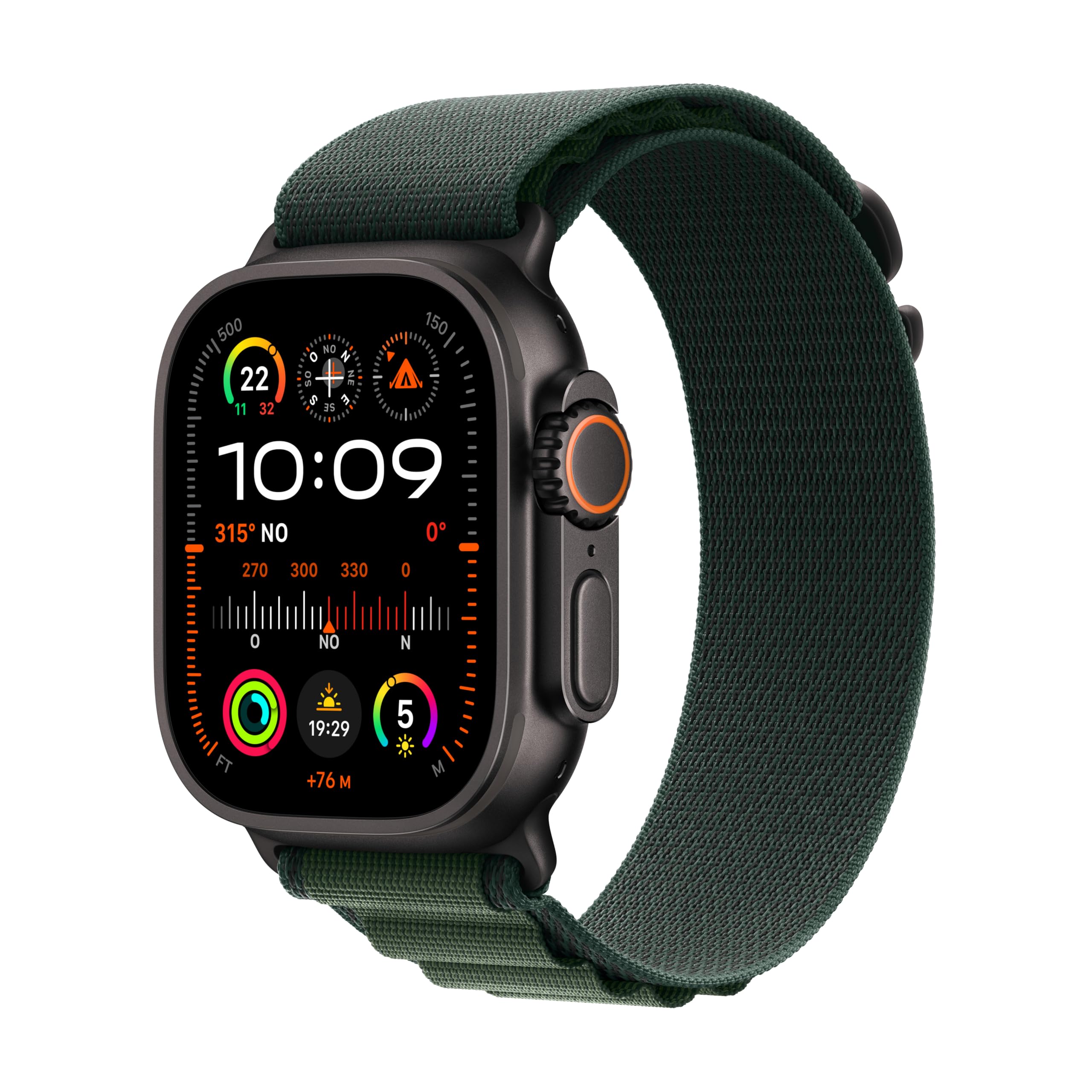 Apple Watch Ultra 2 GPS + Cellular Smartwatch, reloj deportivo con caja de titanio negro resistente de 49 mm y Correa Ocean Negro. Monitor de entreno, GPS de alta precisión y pantalla Retina brillante — view 12