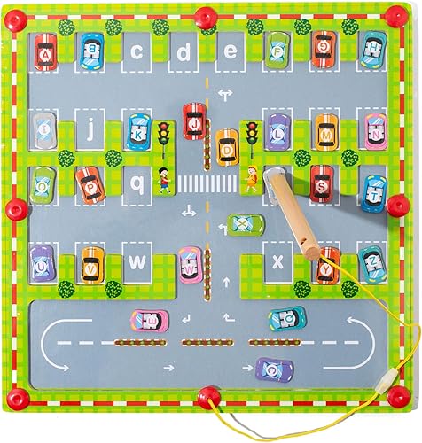 Busy edition Rompecabezas magnético de letras del alfabeto, juguetes Montessori para niños de 3 a 5 años, juguetes de habilidades motoras finas para