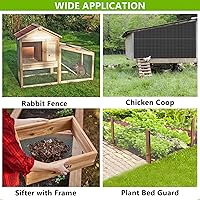 Vista 7 de Gdrasuya10 Rollo de malla de alambre de tela de hardware de 36 pulgadas x 50 pies, 1/2 pulgada, valla de conejo soldada galvanizada para animales