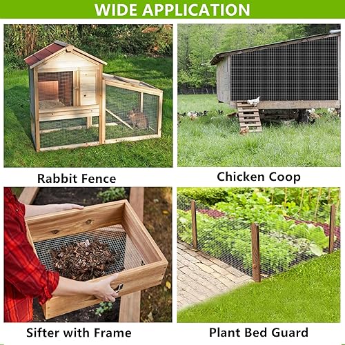 Miniatura 8 de Gdrasuya10 Malla de alambre de 12 pulgada para cercas de alambre de 36 pulgadas x 100 pies, malla de valla soldada calibre 23, 1 rollo de malla