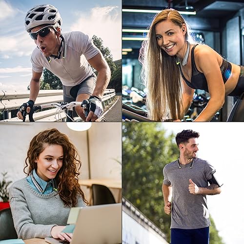 Miniatura 7 de Auriculares Bluetooth, auriculares Bluetooth con banda para el cuello mejorados 2025 con auriculares retráctiles, auriculares estéreo con