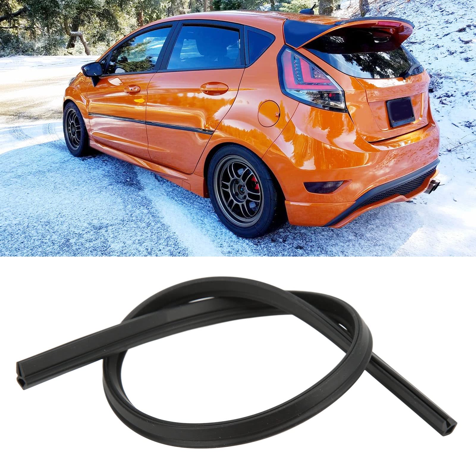 Tbest Striscia di Sigillatura Luce Posteriore, Guarnizione Lampada Posteriore Anti-Polvere e Impermeabile per la Riduzione del Rumore, Sostituzione per Fiesta MK6 Mk7 O/S