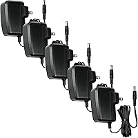 R-Tech UL-Listed 12V 1A Power Adapter 5-Pack | AC to DC Transformer for LED Strips, CCTV Cameras, IP Phones - Reliable Low Voltage Supply