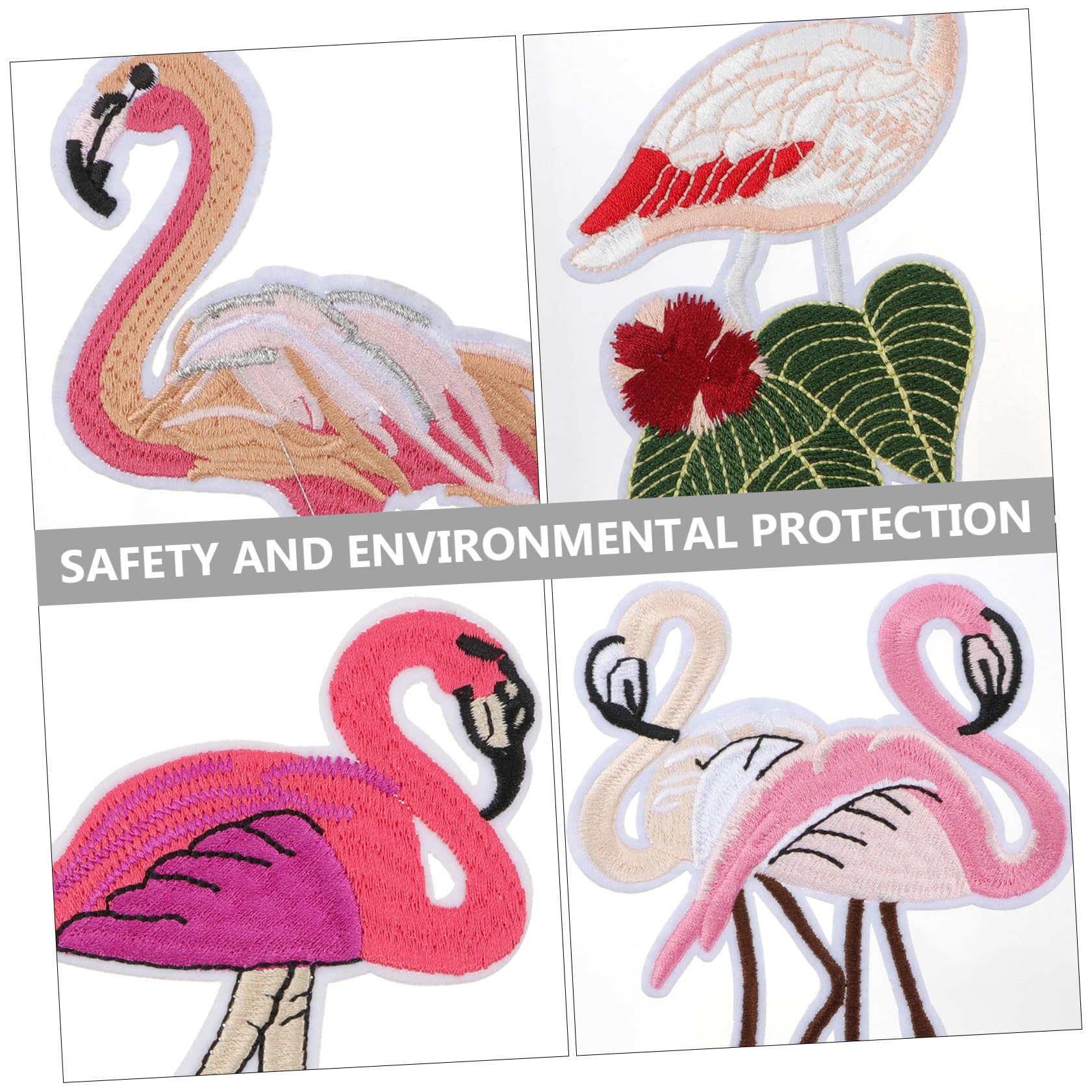 SHINEOFI 48stücke Teiliges Set Gestickte Flamingo Patches Aufnähen Und Aufbügeln Dekorative Applikationen Für Kleidung Taschen Und Handwerksprojekte Um Ihren Persönlichen Stil