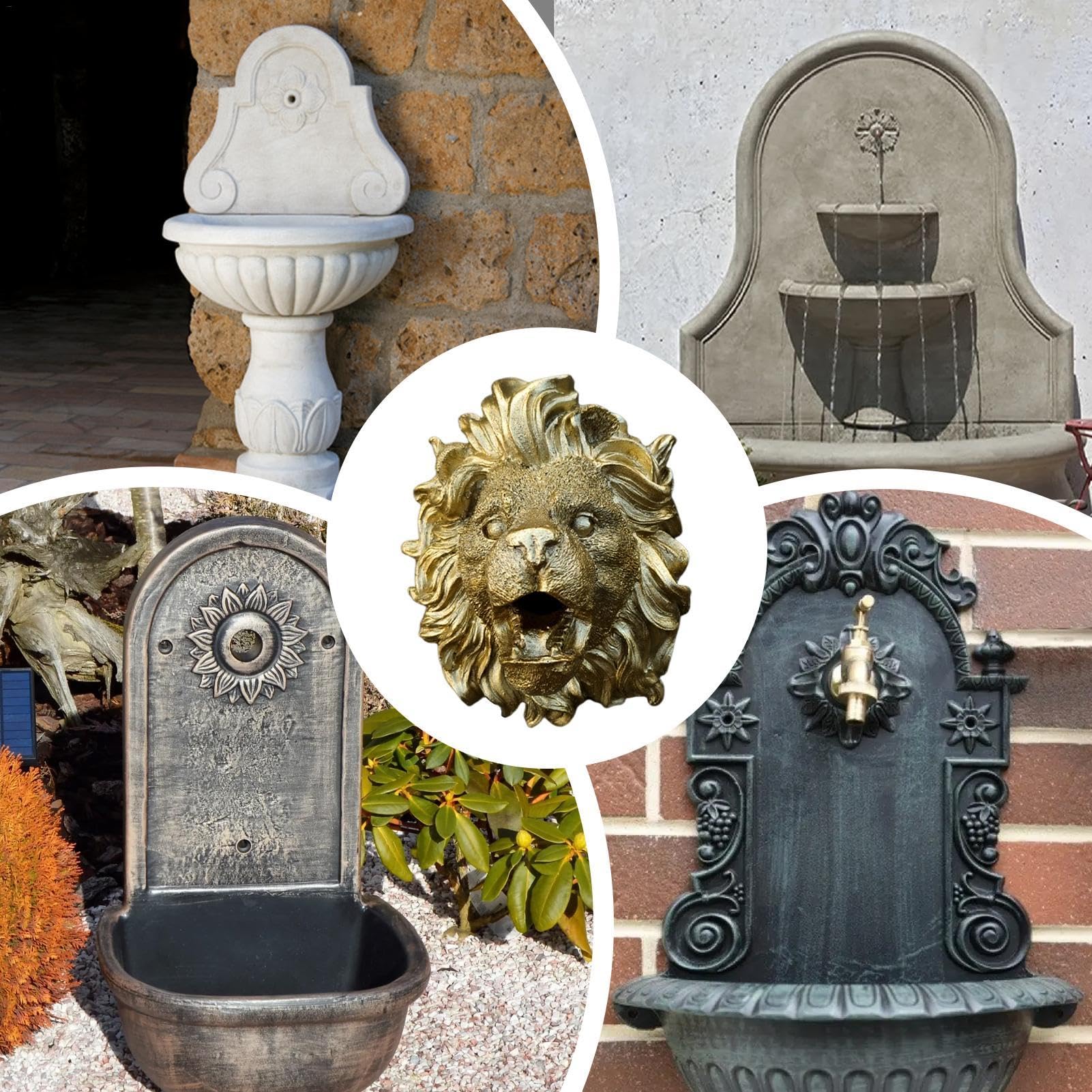 Fontaine d'extérieur | Fontaine Murale en Forme de de Fontaine, idéale pour Les espaces intérieurs et extérieurs, ajoute Une Touche aux Jardins, terrasses et intérieurs de Maison
