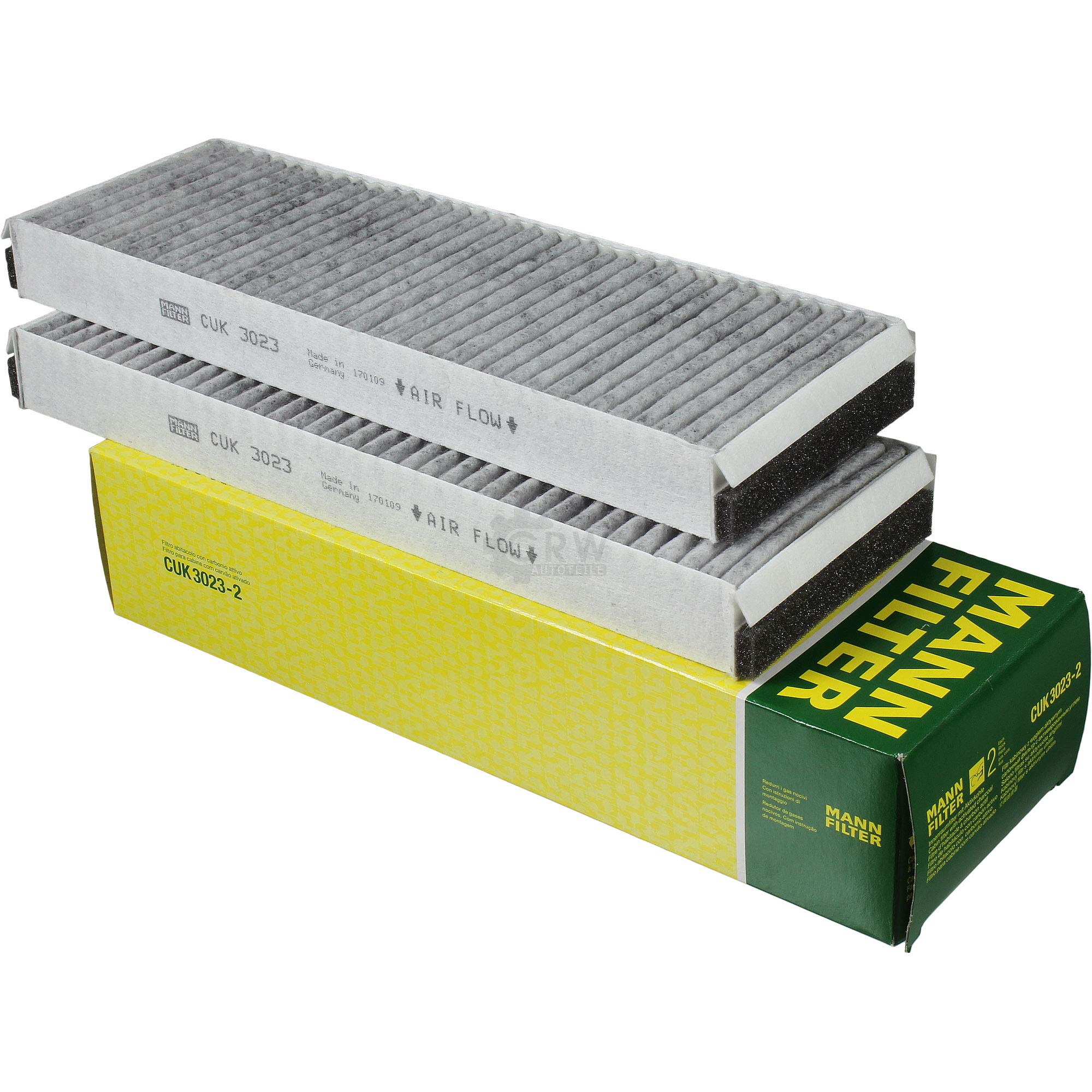 Paquete de inspección Kit de mantenimiento de filtros con filtro de aceite HU 719/7 x, filtro de aire C 16 118, filtro de combustible WK 6001, filtro de habitáculo CUK 3023-2, tornillo de