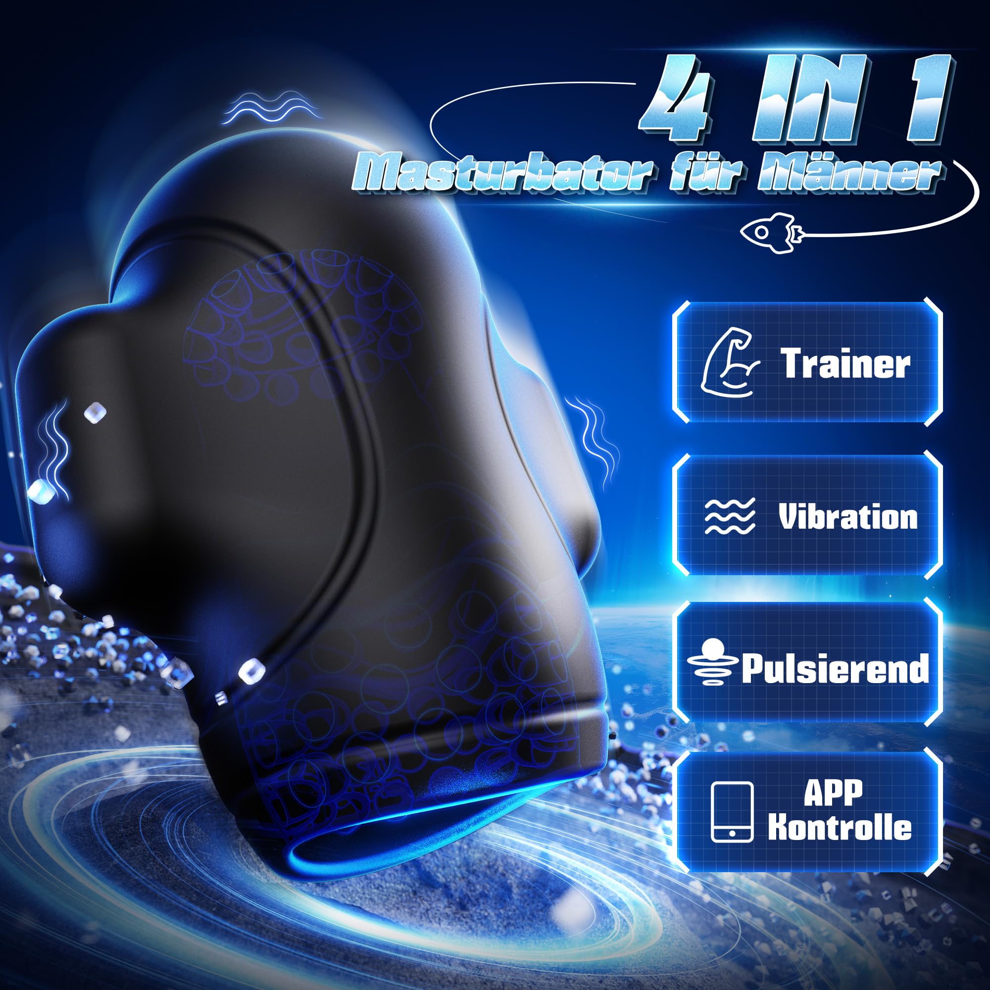 Tauara Masturbateurs Masculins Sex Toýs Homme, 4 IN 1 Masturbateur Automatique avec 10 Vibrations, APP Masturbeuse Masculins Sex Toys pour Entraînement Sextoyse Homme Sexmasturbâteur Sextoy