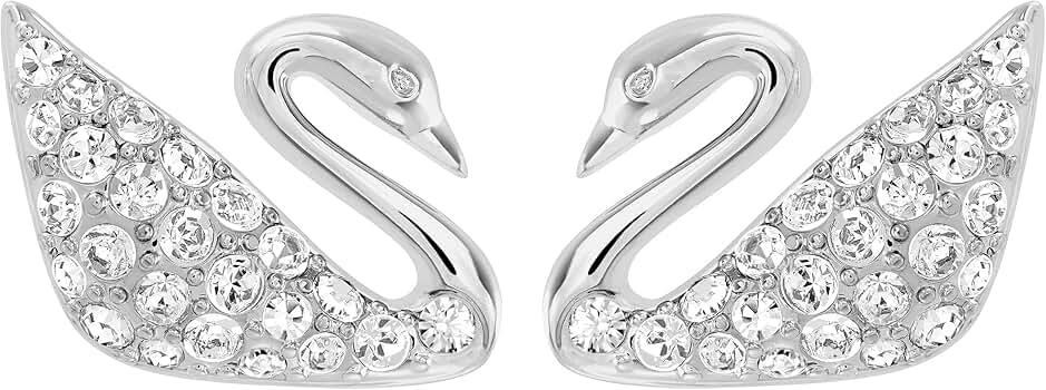 Amazon | スワロフスキー クリスタル 白鳥 ピアス | ピアス 通販
