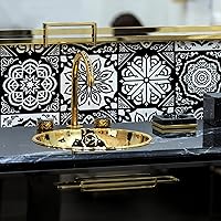 Vista 20 de Lukery Azulejo de despegar y pegar, impermeable, para cocina, mandala, azulejos autoadhesivos, azulejos de PVC, azulejos de pared, azulejos