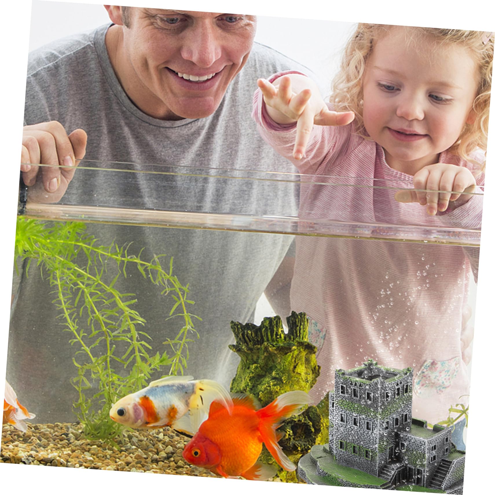 BESPORTBLE 4 Pièces aménagement paysager d'aquarium décoration de nage de Poisson scène décoration Aquarium décoration pour Aquarium Ornement d'aquarium décoration d'aquarium en résine