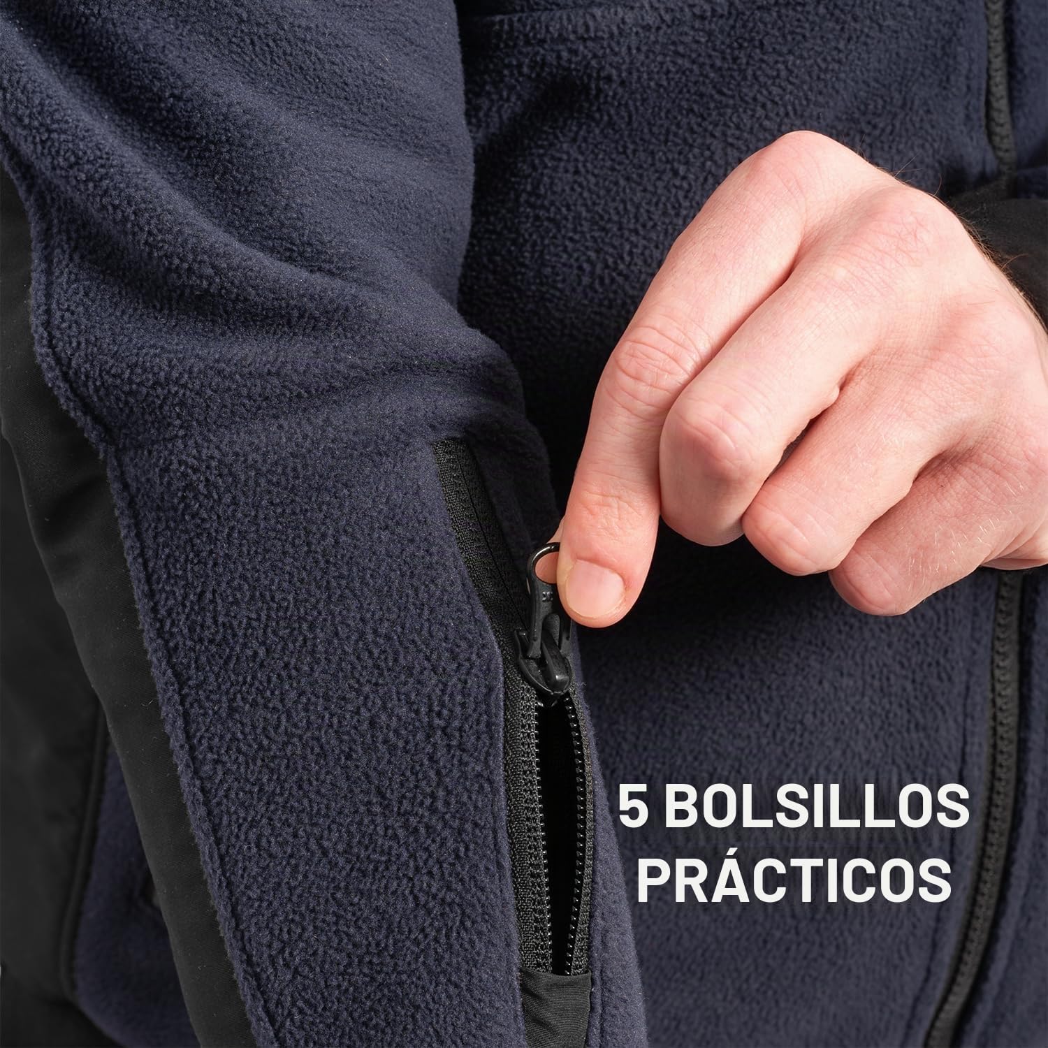 ACE Schakal Chaqueta polar Slim Fit: chaqueta de exterior para ciclismo, senderismo y trekking, deportiva y cálida