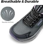 FitVille Women's Wide Toe Box Walking Shoes Breathable Sneakers Non-Slip Athletic Tennis Running Shoes for Swollen Feet Heel Pain Relief - FlowCore V6
