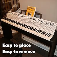 Vista 7 de QMG Tabla de notas de piano y teclado para 88 teclas, uso detrás de las teclas, herramienta visual ideal para principiantes que aprenden piano