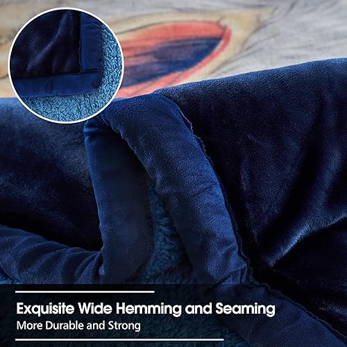 Miniatura 7 de JML Manta pesada de forro polar Sherpa (79 x 91 pulgadas), 3 piezas, manta de cama de forro polar cálido de 3 capas para invierno con 2 fundas de