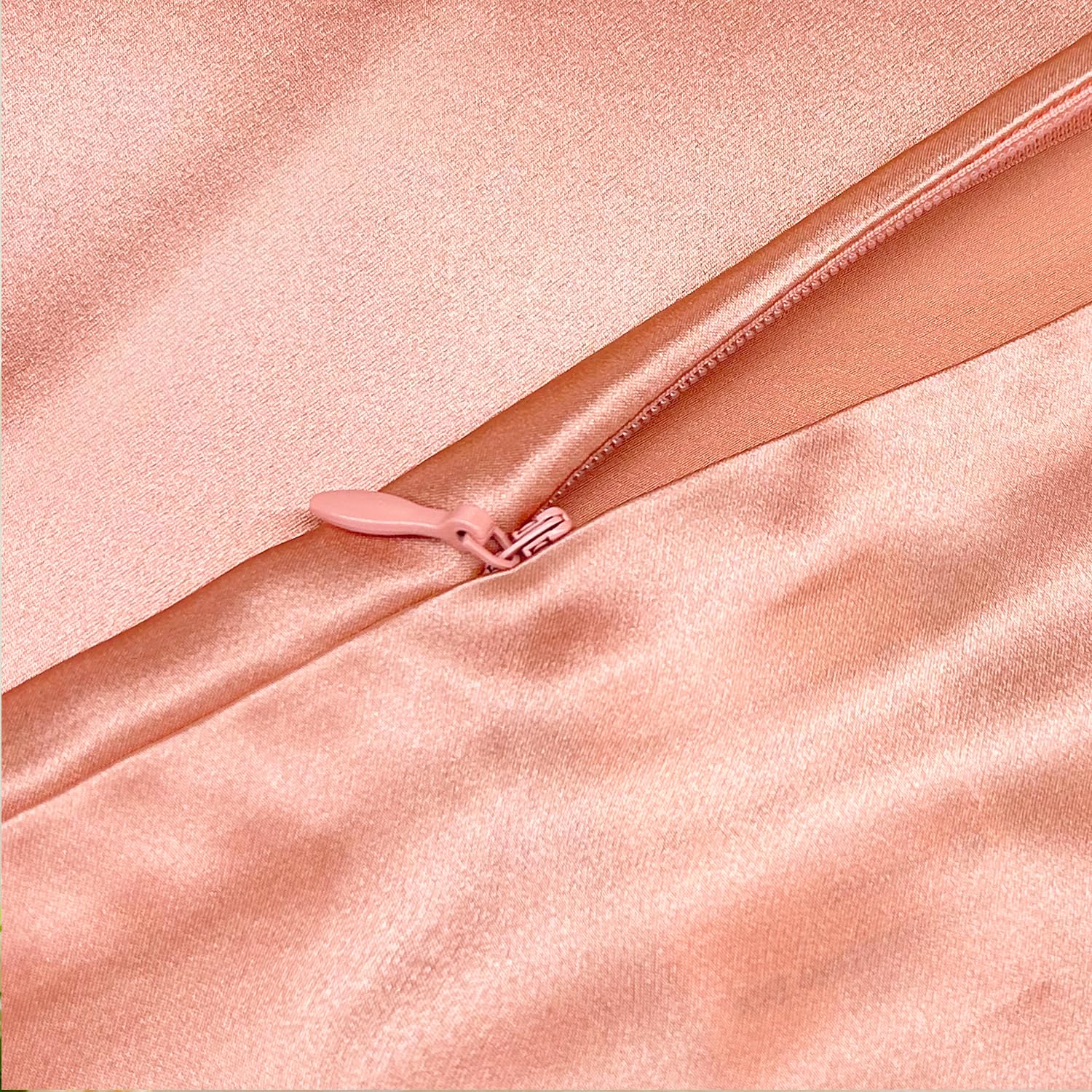 townssilk Federa di seta,100% naturale seta di gelso 19momme,doppia faccia,benefica per capelli e pelle,federa seta cuscino,ipoallergenica,cerniera nascosta,600 fili,1 pz,40x70cm,Salmone