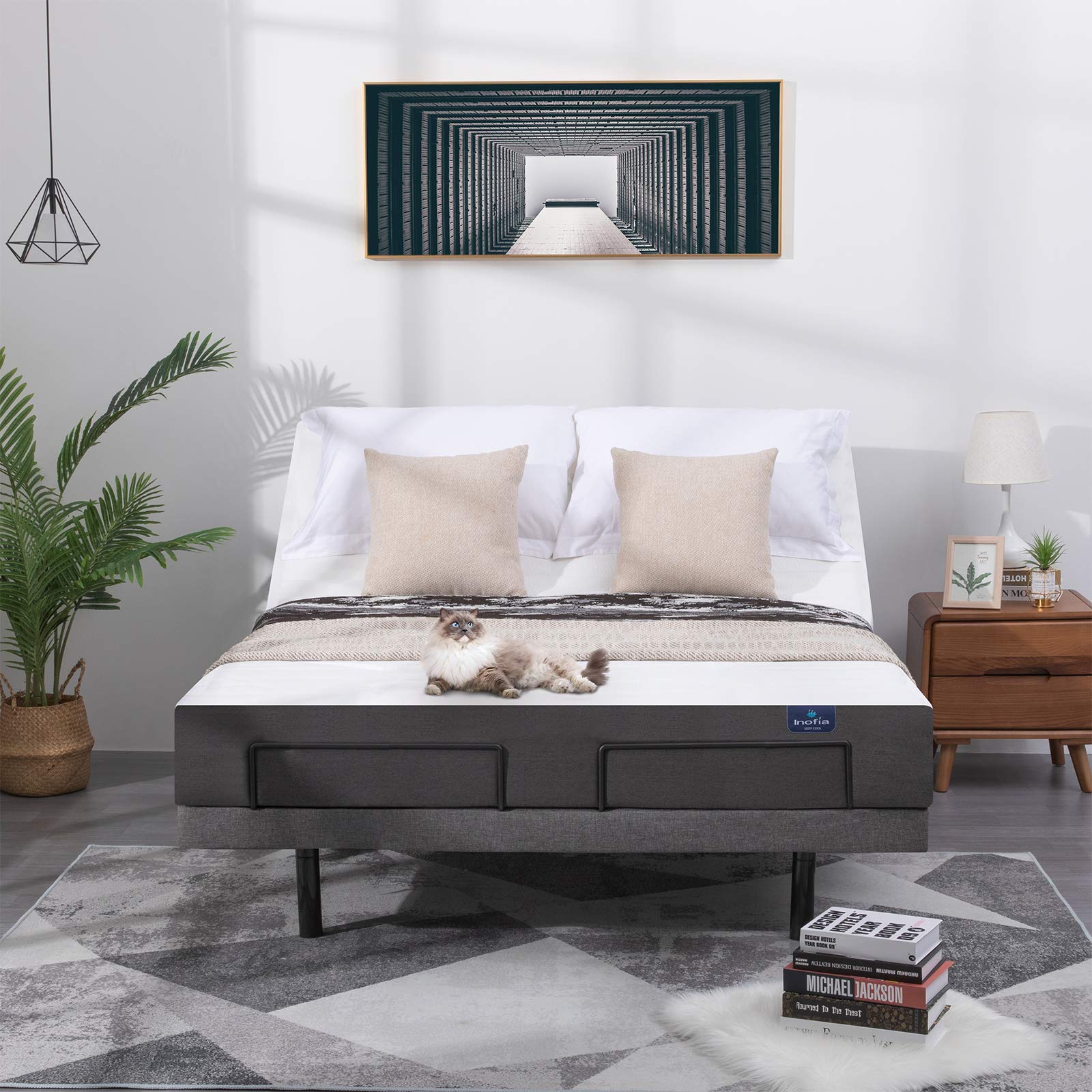 Buy Inofia Adjustable Bed Frame Queen Size with App Control & Wireless
