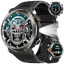 Baolubao Smartwatch Uomo con Effettua o Risposta, 1.45″ HD Orologio con 100Giorni StandbyBatteria, LED Torcia, Bussola, 24, 7 Monitoraggio Salute (Frequenza Cardiaca, Sonno, SpO2) per Android iOS