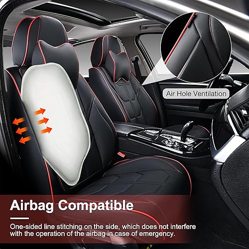 Miniatura 24 de Juego completo de fundas grises para asientos delanteros y traseros, fundas universales para asientos delanteros y traseros para automóviles