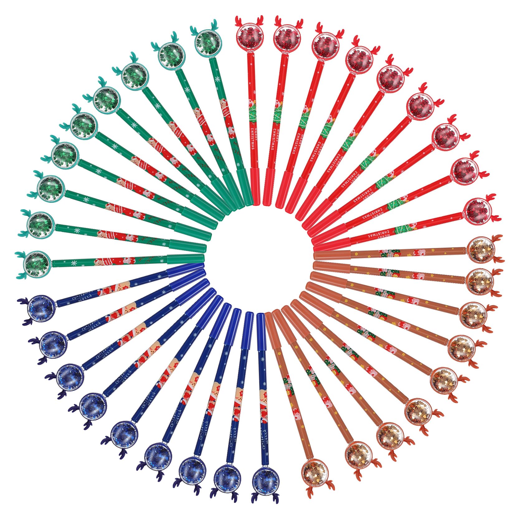 Stylos De Noël Uniques Design Délan Paillettes 36 Instruments Décriture Colorés Pour Le Bureau Et Les De Fête