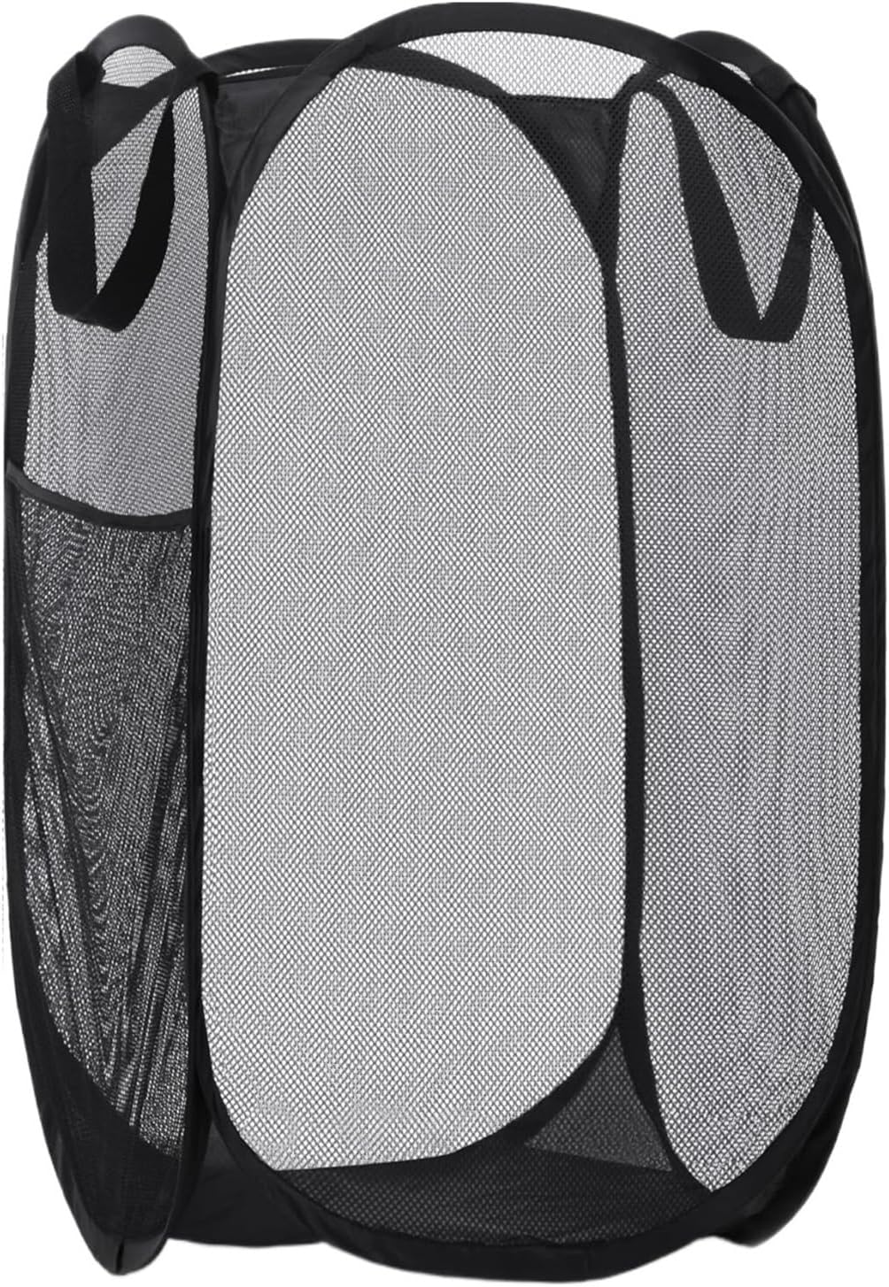 Laundry Hamper Large Laundry Basket Collapsible Mesh Pop Up Hamper Side Pocket Breathable Clothes Storage Clothes Basket(2 Pack)