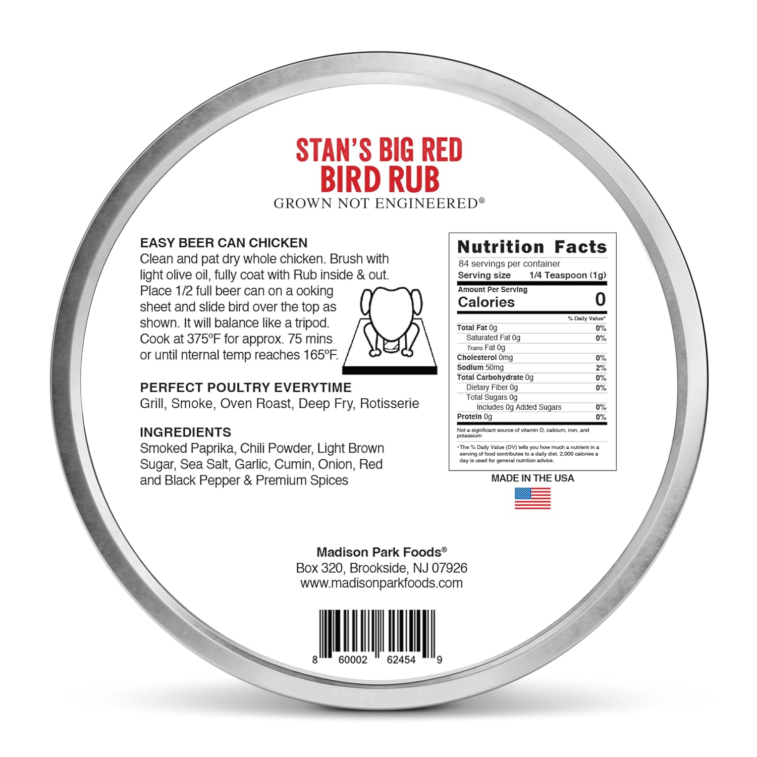 2 Pack - Premium Thanksgiving Perfect Poultry Pack - Chairman of the Bird Herb Turkey Rub + Stan's Smoky BBQ Cajun Deep Fried Turkey Seasoning - All Natural Gluten Free Low Salt No MSG, 3 Ounce Spice Tins