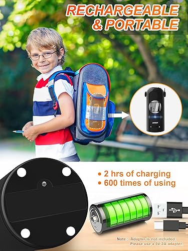 Miniatura 5 de AFMAT Sacapuntas eléctrico para lápices de colores 0.276-0.453 in, sacapuntas robot, sacapuntas manos libres recargable totalmente automático para