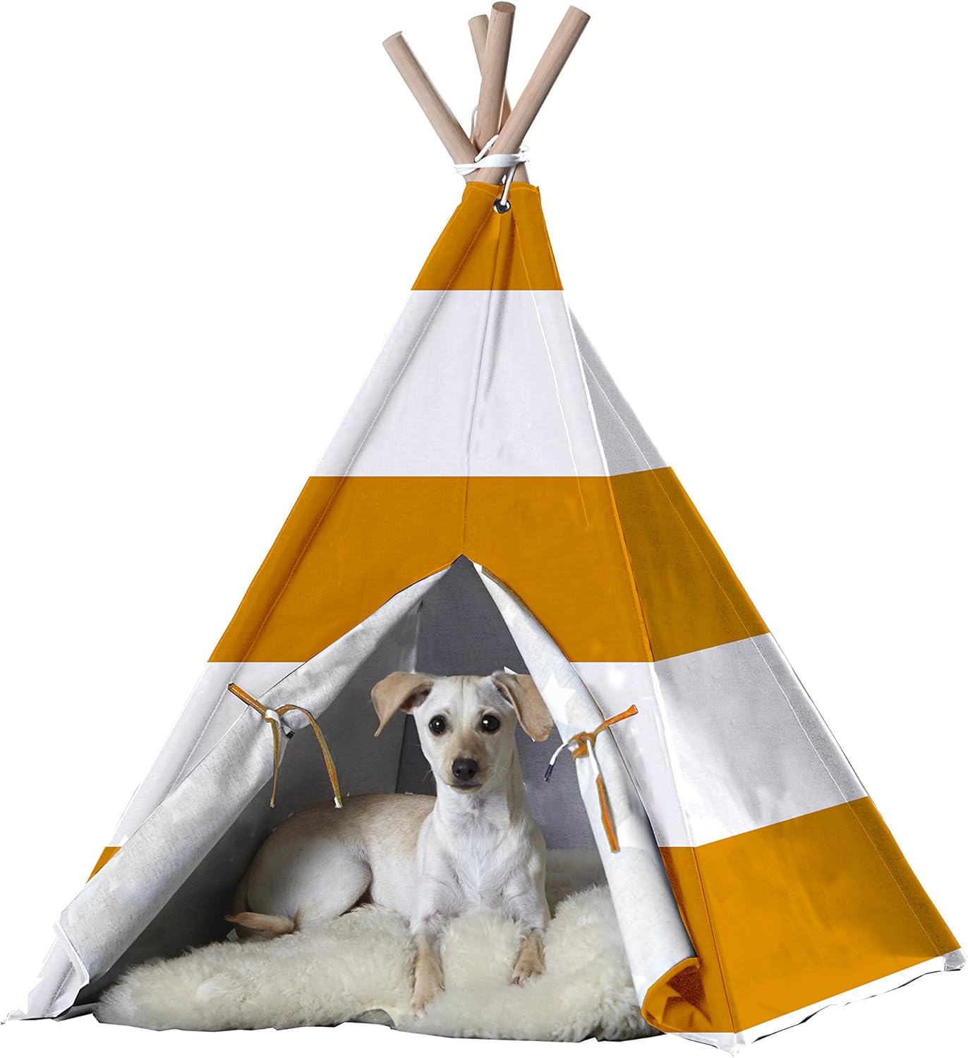 zoovilla Orange Puzzle Medium Pet Teepee