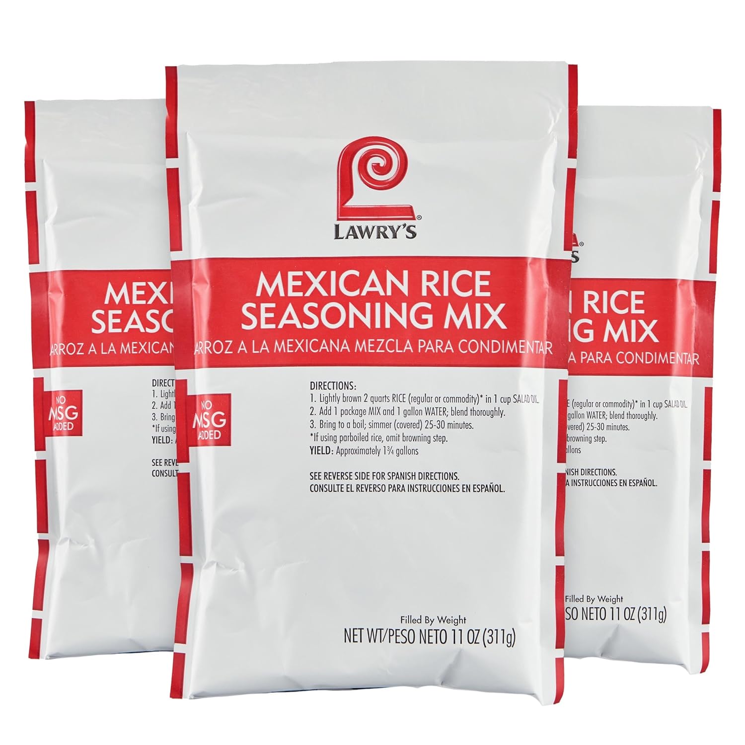 Lawry's Mexican Rice Seasoning Mix, 11 oz (Pack of 6) - Six 11 Ounce Bags of Rice Seasoning Mix for a Subtle Spicy Flavor, Perfect for Seasoning Rice, Meat, Vegetables and Mexican Dishes