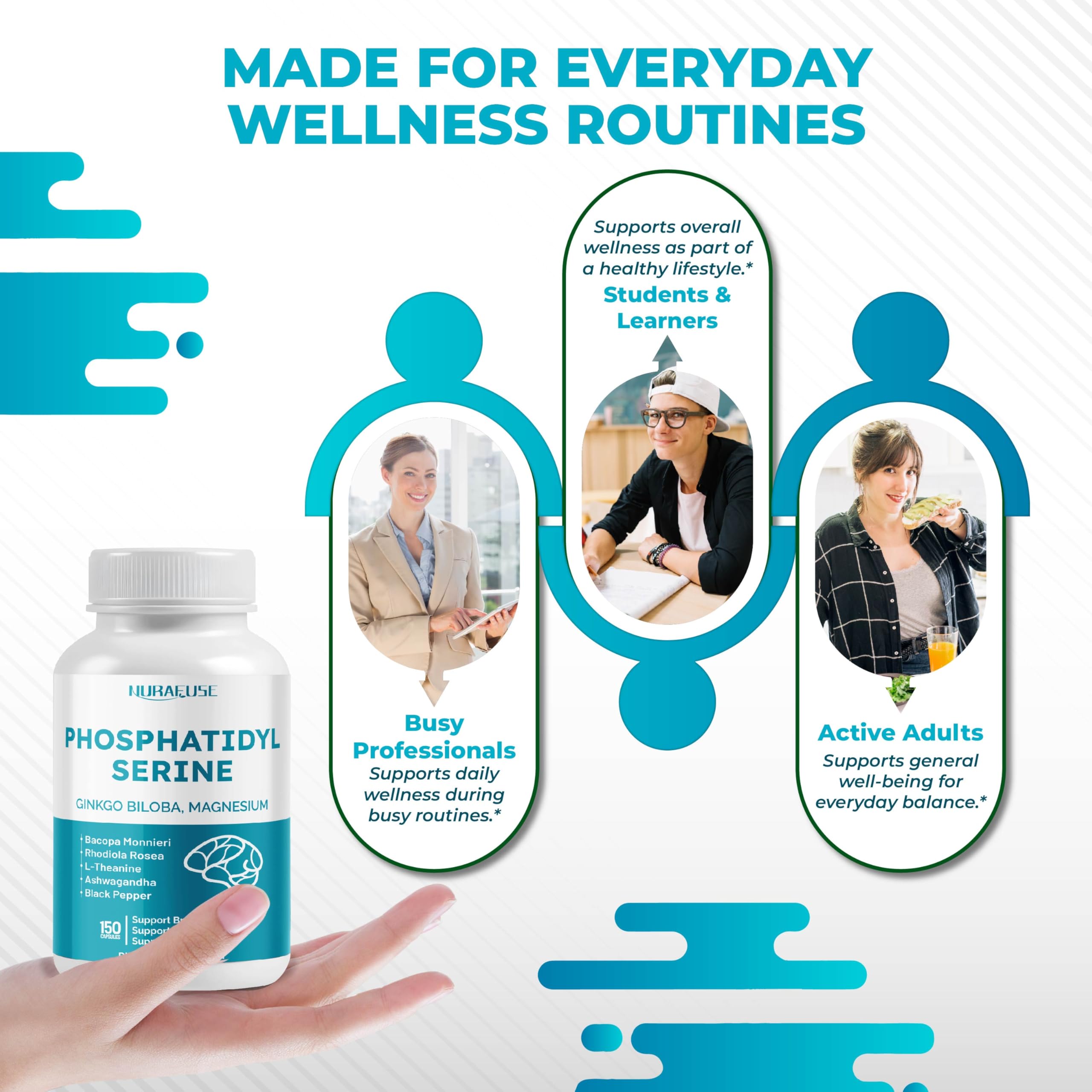 Phosphatidylserine 8-in-1 for Cognitive Wellness, 150 Capsules — Amazon image 6