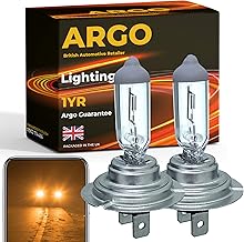 Argo H7 Headlight Bulb 100w Halogen 2500k 12v H7 477 Car Headlight Bulb High Low Dipped Main Beam Headlamp Bright Upgrade Fog Car Light Bulbs 499 PX26D Headlight Bulbs