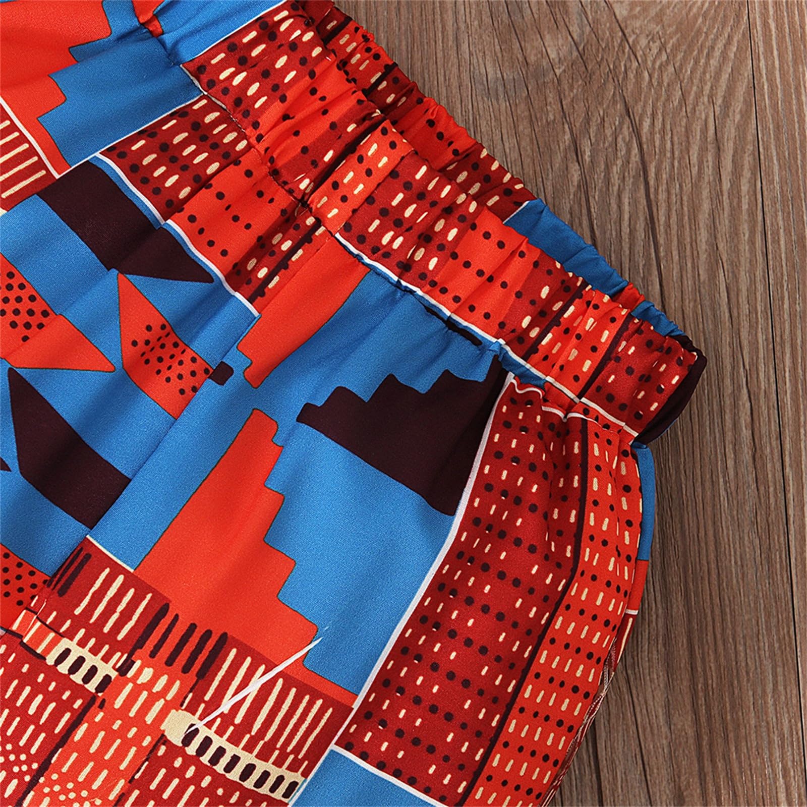 Ensemble de 3 tenues Dashiki pour enfant et bébé garçon - Imprimé africain - Haut - Pantalons - Bandeau - Ankara