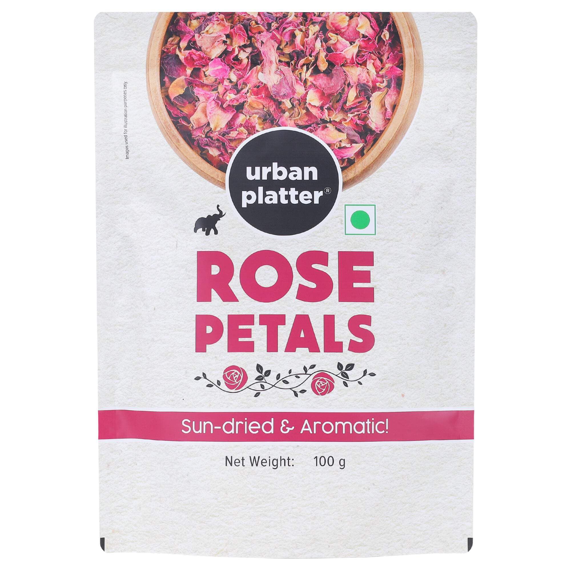 Urban Platter Sun Dried Rose Petals, 100 g