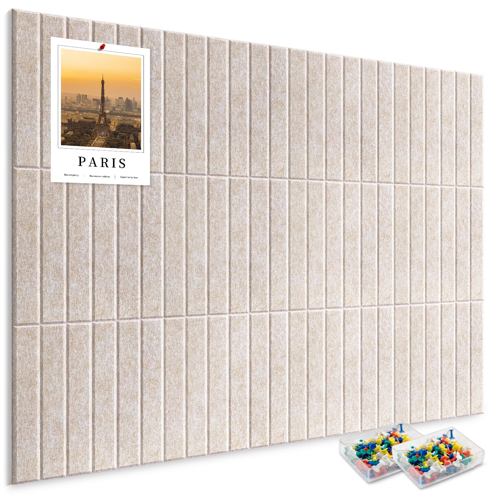 Filz Pinnwand Selbstklebend, 12 Pack Pinnwand Kork Alternative, Dekorative Vision Board Fotowand Pin Board Memoboard mit 60 Stück Pinnnadeln für Büro, Küche, Kinderzimmer