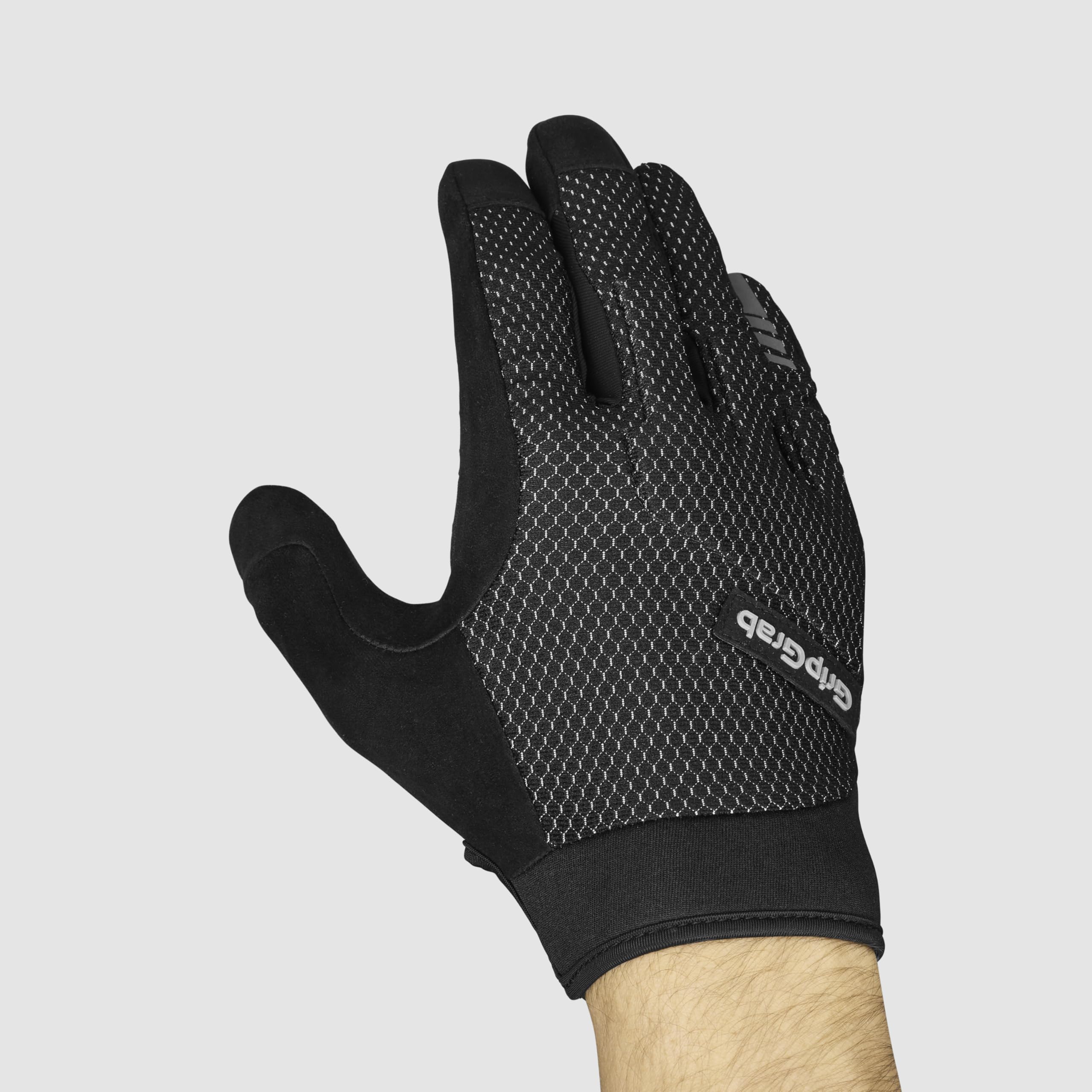 GripGrab Descent InsideGrip MTB Handschuhe Knöchelschutz Sommer Langfinger | Anti-Rutsch-Silikonprints, Schweißwischer, Protektoren am Handrücken, Klettverschluss - Mountainbike Downhill, Enduro, BMX