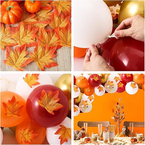 Miniatura 3 de 291 piezas de suministros para fiesta de Acción de Gracias con fondo de mantel de globos, suministros de fiesta de Acción de Gracias, hojas de arce,