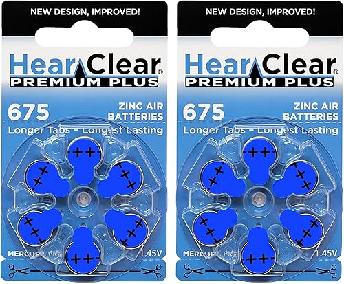 Miniatura 11 de Baterías para audífonos HearClear tamaño 13 PR48, color naranja (120 baterías)