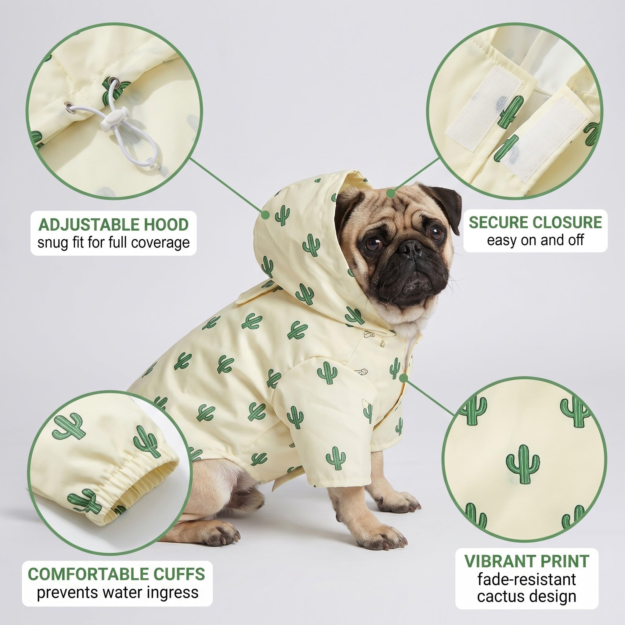 manteaux imperméables pour chiens, manteau pluie chien avec capuche, imperméables pour chiots avec trou pour laisse,veste de pluie pour animaux de compagnie,poncho pour petits chiens 4-7kg, XL