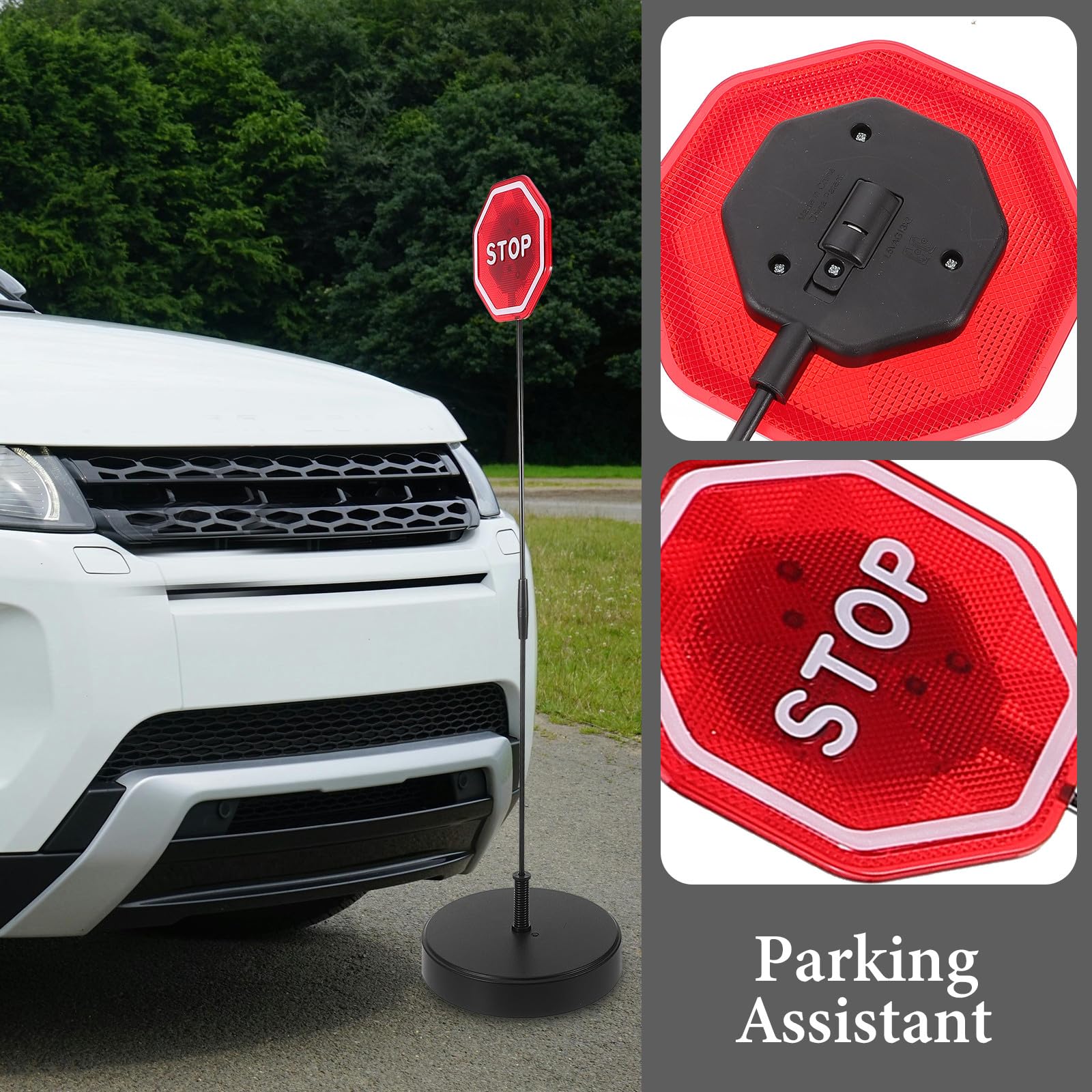 Healvian Parkschild mit Leuchtendem Design und Multifunktionalem Abs Material für Garage oder Parkplatz Inklusive 2 Stück Knopfzelle zur Einfachen Montage