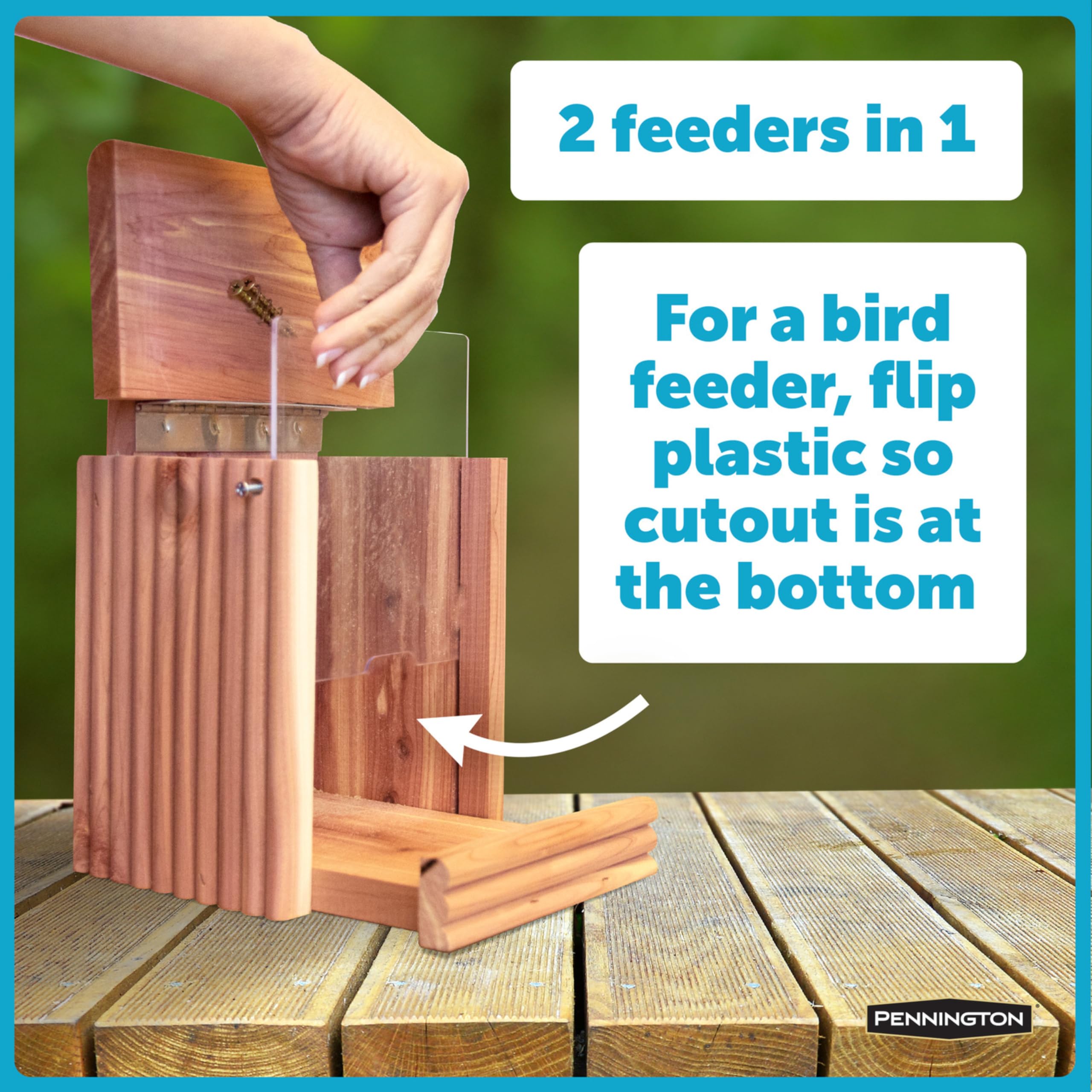 Pennington Cedar Squirrel Snacker Feeder Amish Wyprodukowano w USA