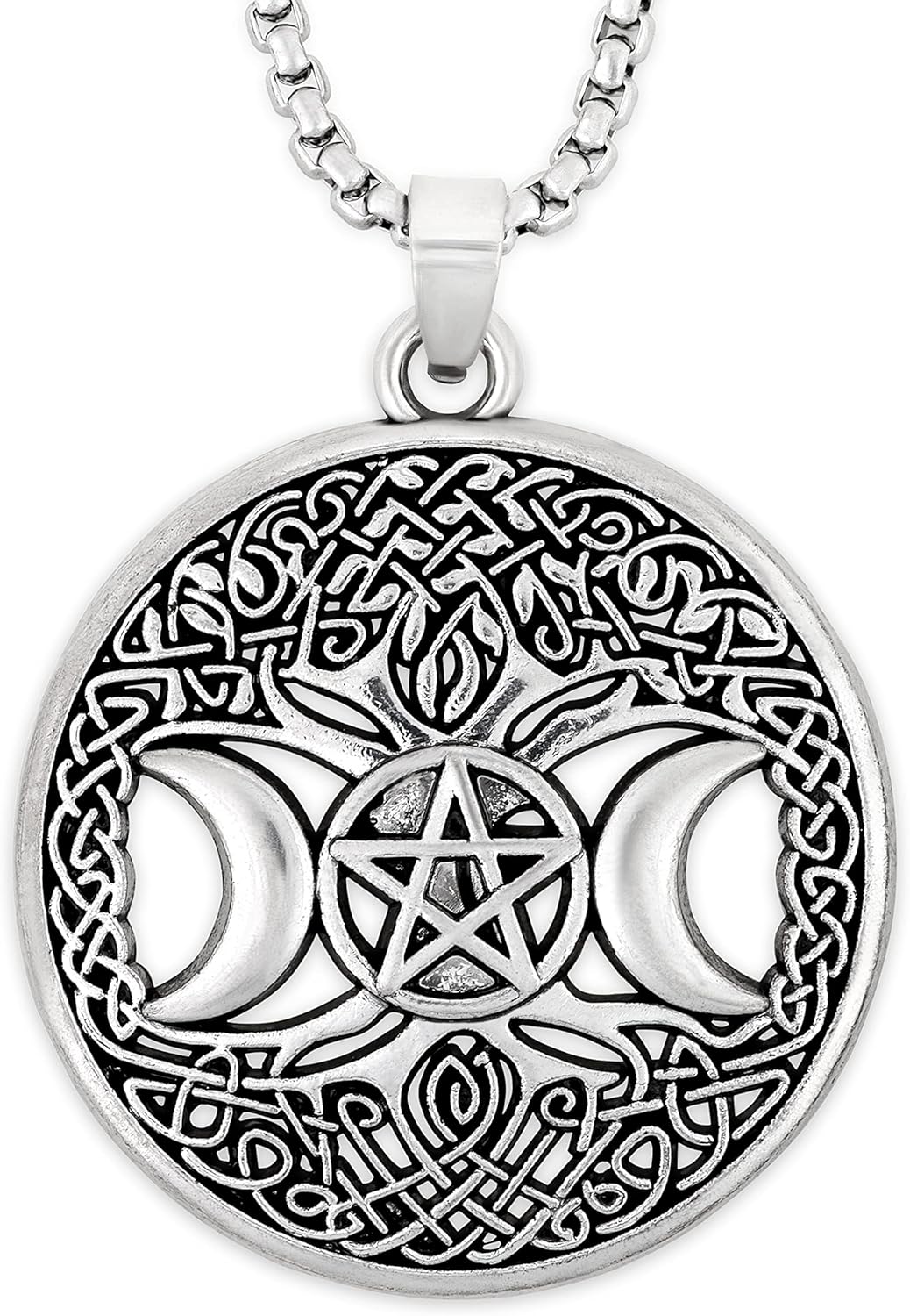 HAQUIL Viking Celtic Wiccan Tree of Life Pendant Necklace, Tree of Life Jewelry Gifts for Men and Women