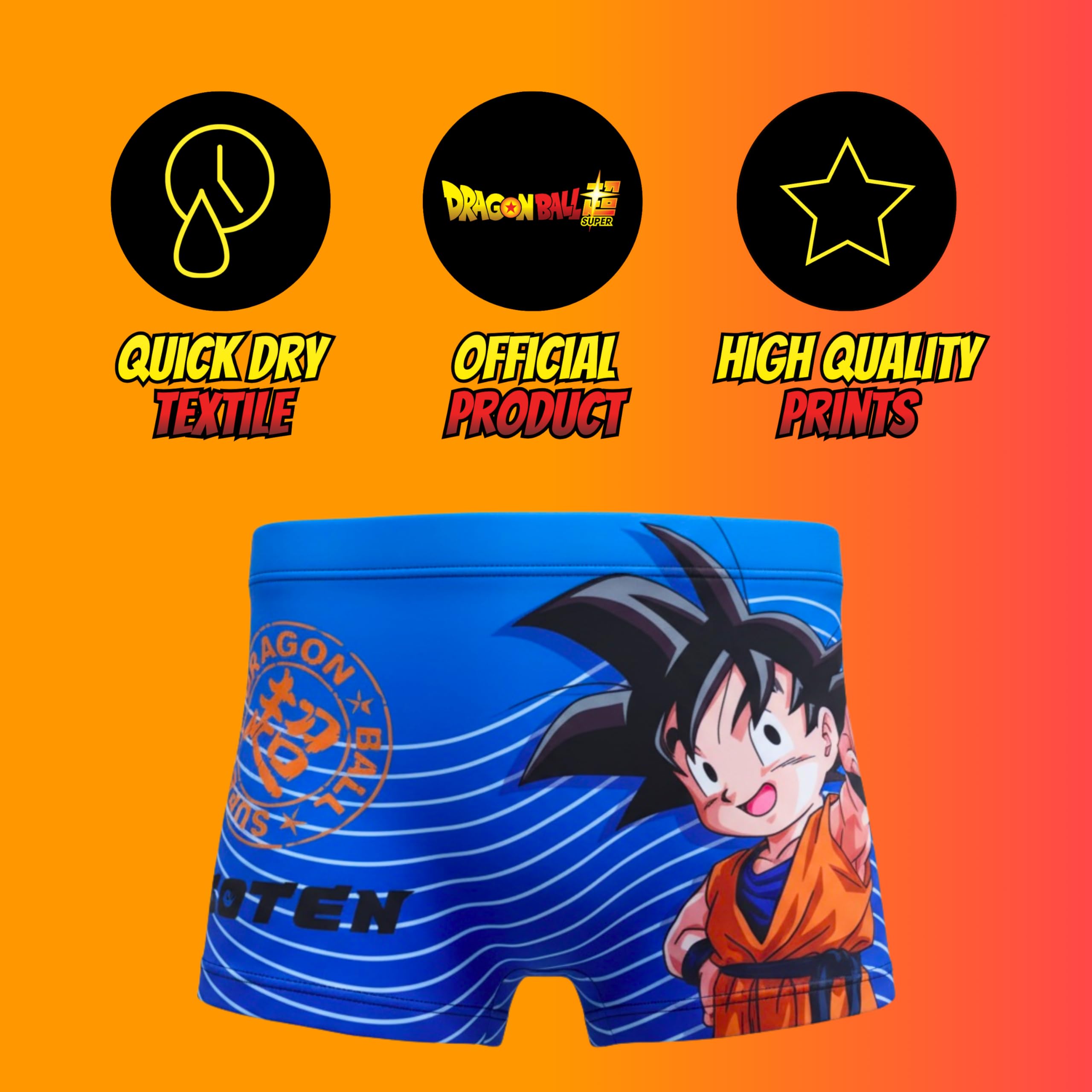 Dragon Ball Z Bañador para Niño, Shorts de Baño Boxer, Bañador de Natación Infantil, Tallas 4 a 12 Años — view 4