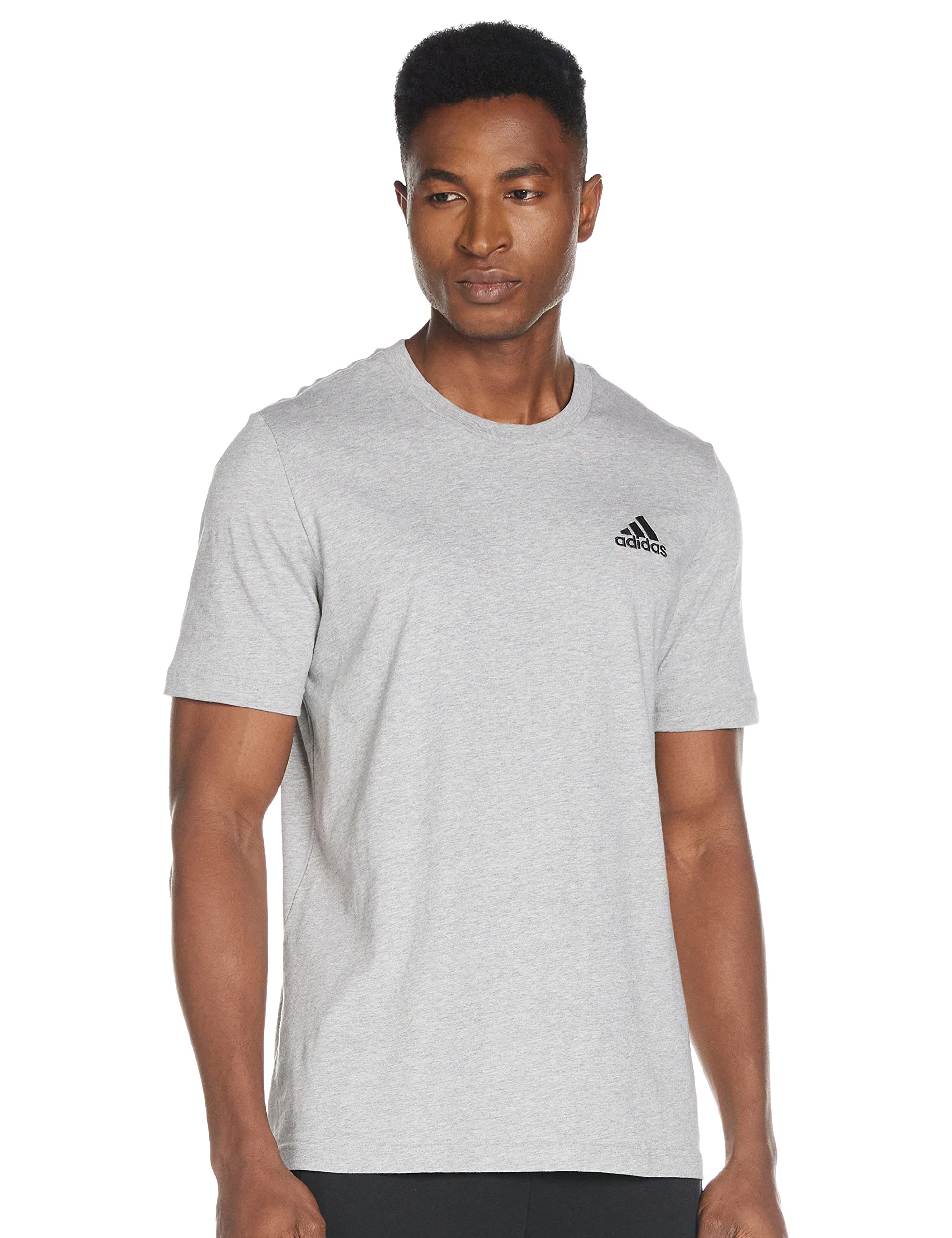 adidasMen's Essentials Embroidered Small Logo T-SHIRT (SHORT SLEEVE)