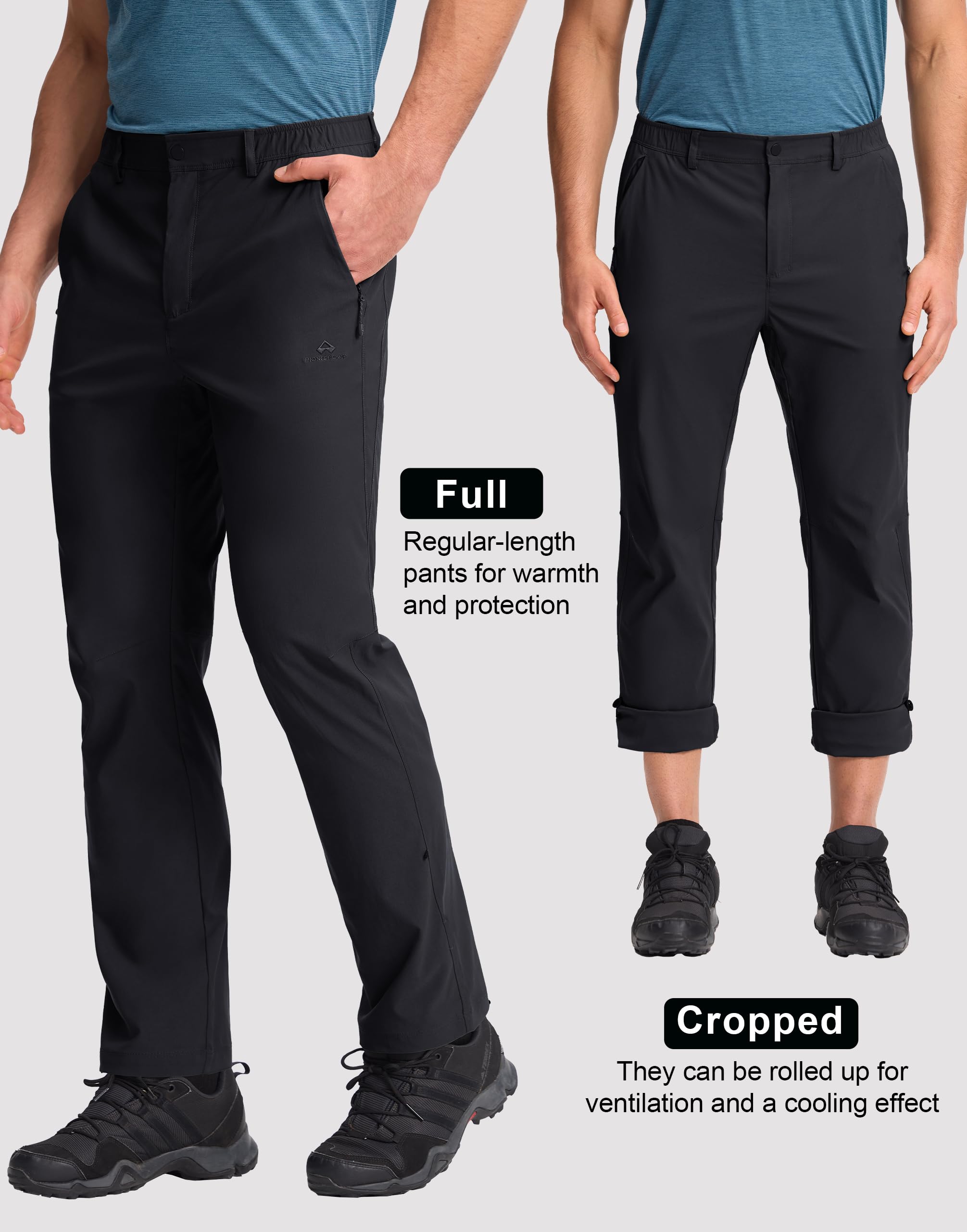 Pioneer Camp Kletterhose Herren Wanderhose 3-Saisons Wasserabweisende Schnell Trocknend Funktionshose Perfekt für Wandern, Klettern, Camping & Angeln