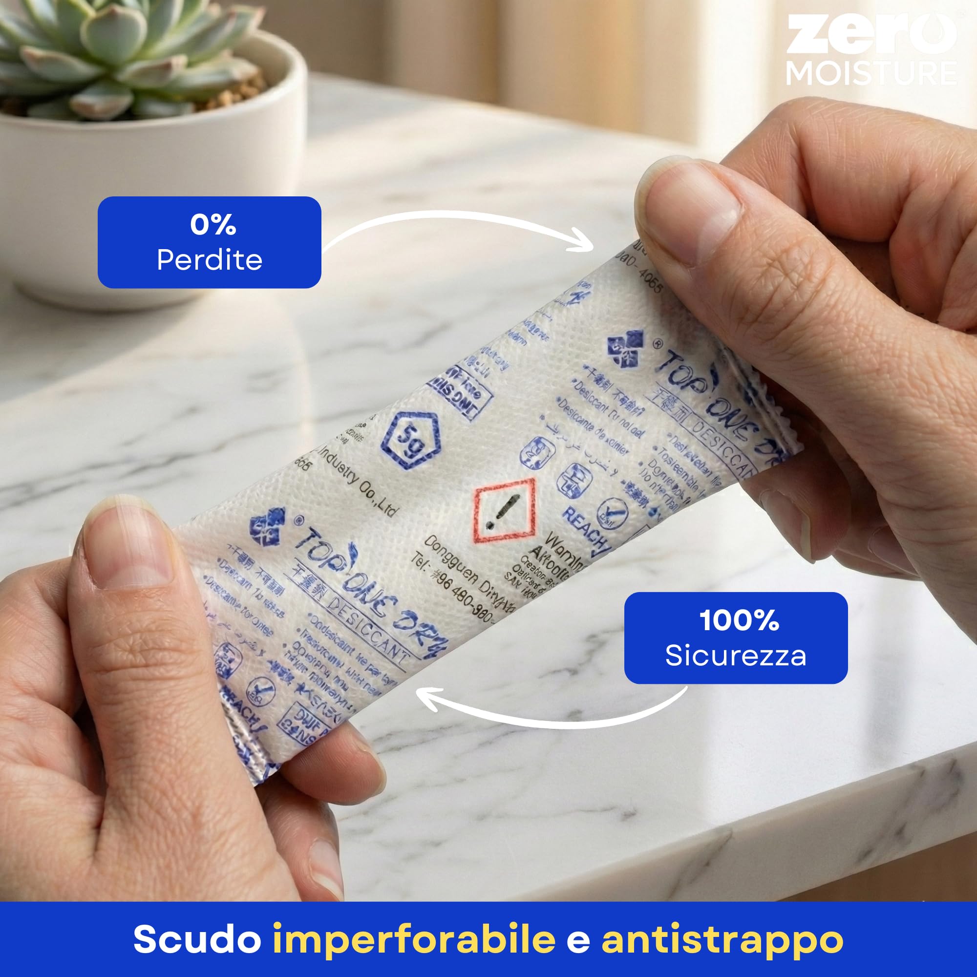 50 X 5g | Sacchetti Assorbi Umidità Armadio 10X più Assorbenti del Silica Gel bustine - Gel di silice | Deumidificatore Armadio Antimuffa | Sacchetti anti umidità | Antimuffa per armadio e vestiti