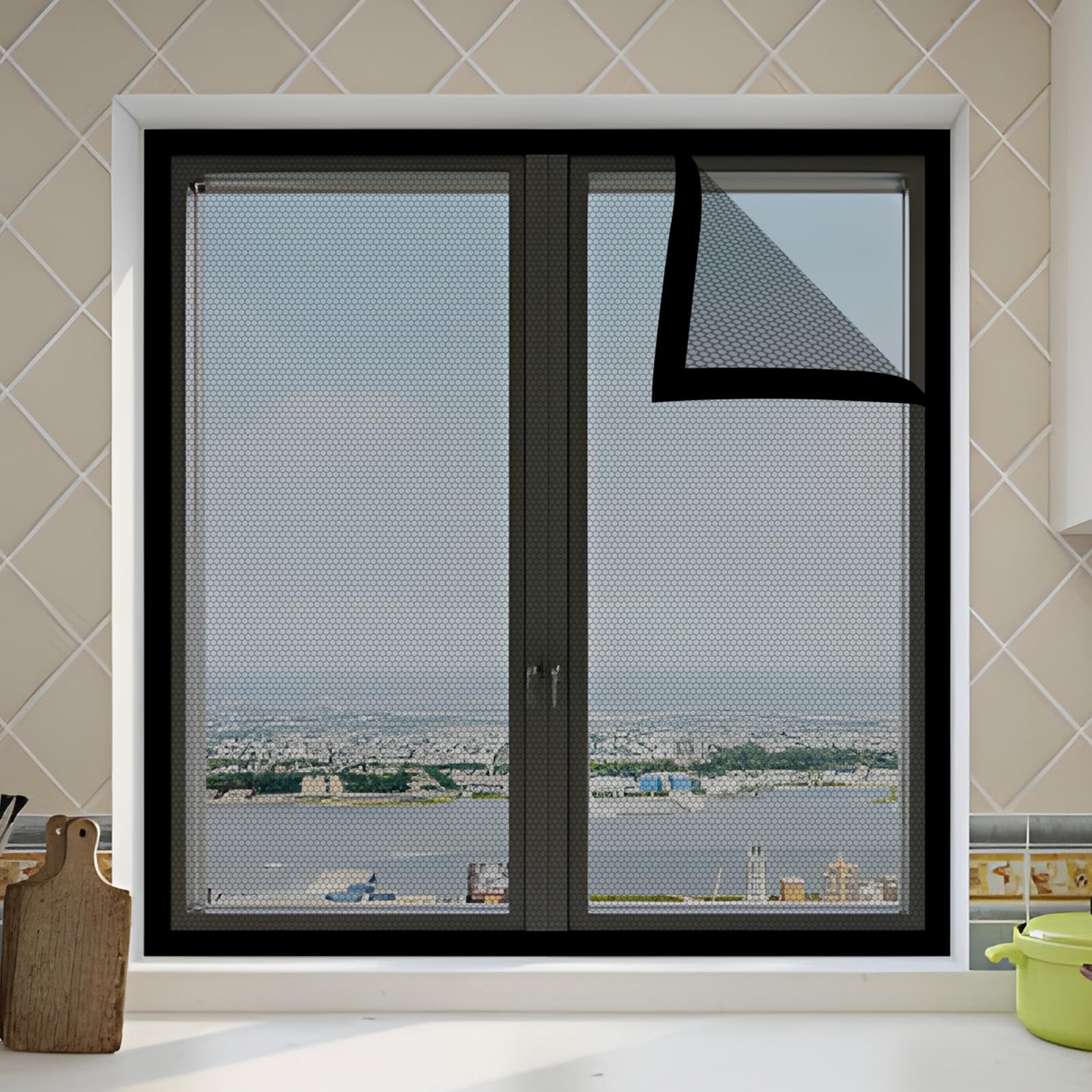 Cinta magnética adhesiva A+B (6.5 pies + 6.5 pies), tiras magnéticas con respaldo adhesivo para puertas y pantallas de ventana
