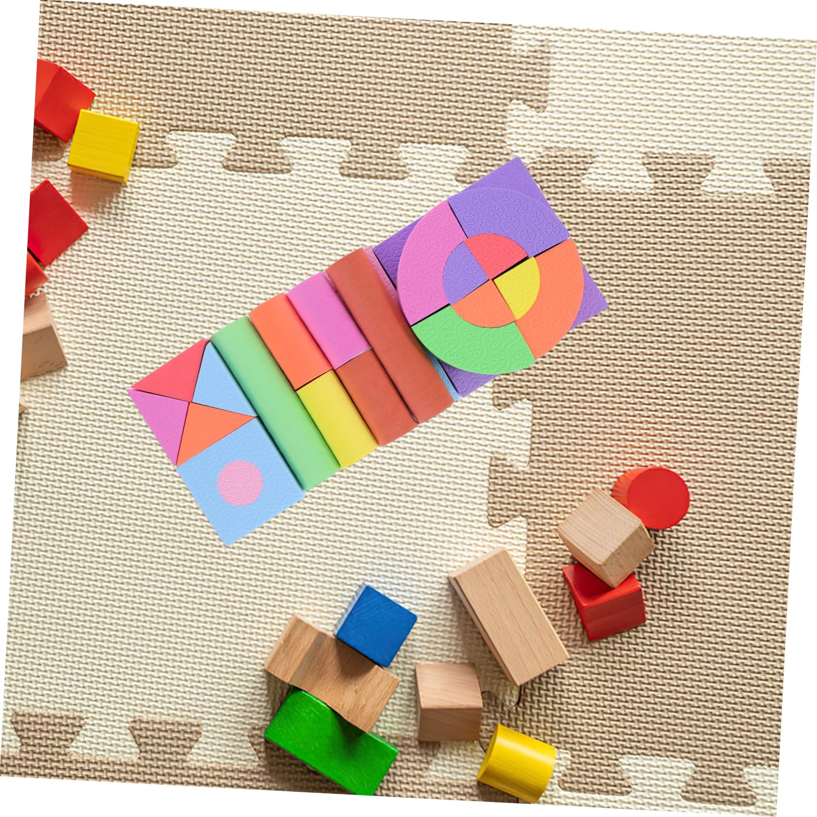Gatuida Blocs Eva en Mousse Souple 100pcs pour Garçon et Filles, Jouet D'éveil Montessori, Couleurs Vives et Formes Variées, Sûr et Éducatif pour Bébé et Garçon et Filles