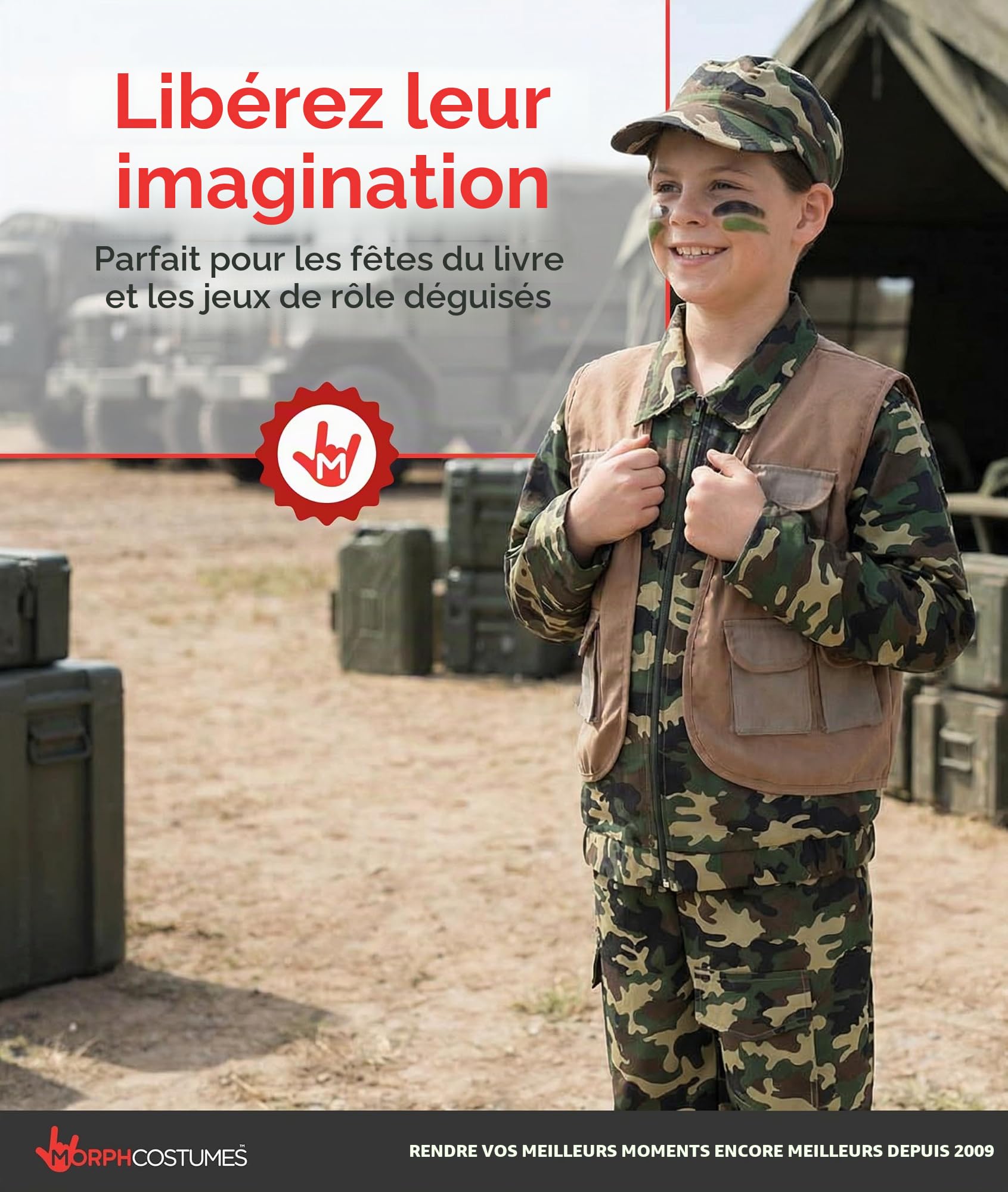 Fun Shack Deguisement Militaire Garcon, Costume Halloween Enfant