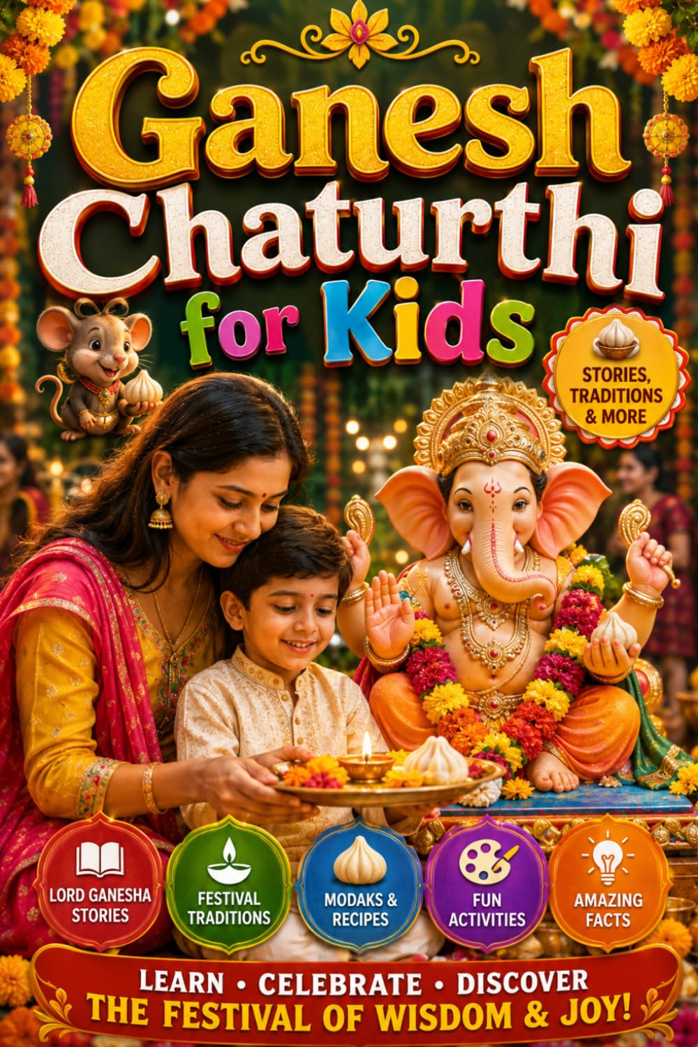 Ganesh Chaturthi for Kids: A Fun and Educational Ganesh Chaturthi Book for Kids Featuring Lord Ganesha Stories, Indian Traditions, Modaks, Family ... and Cultural Learning for Young Readers