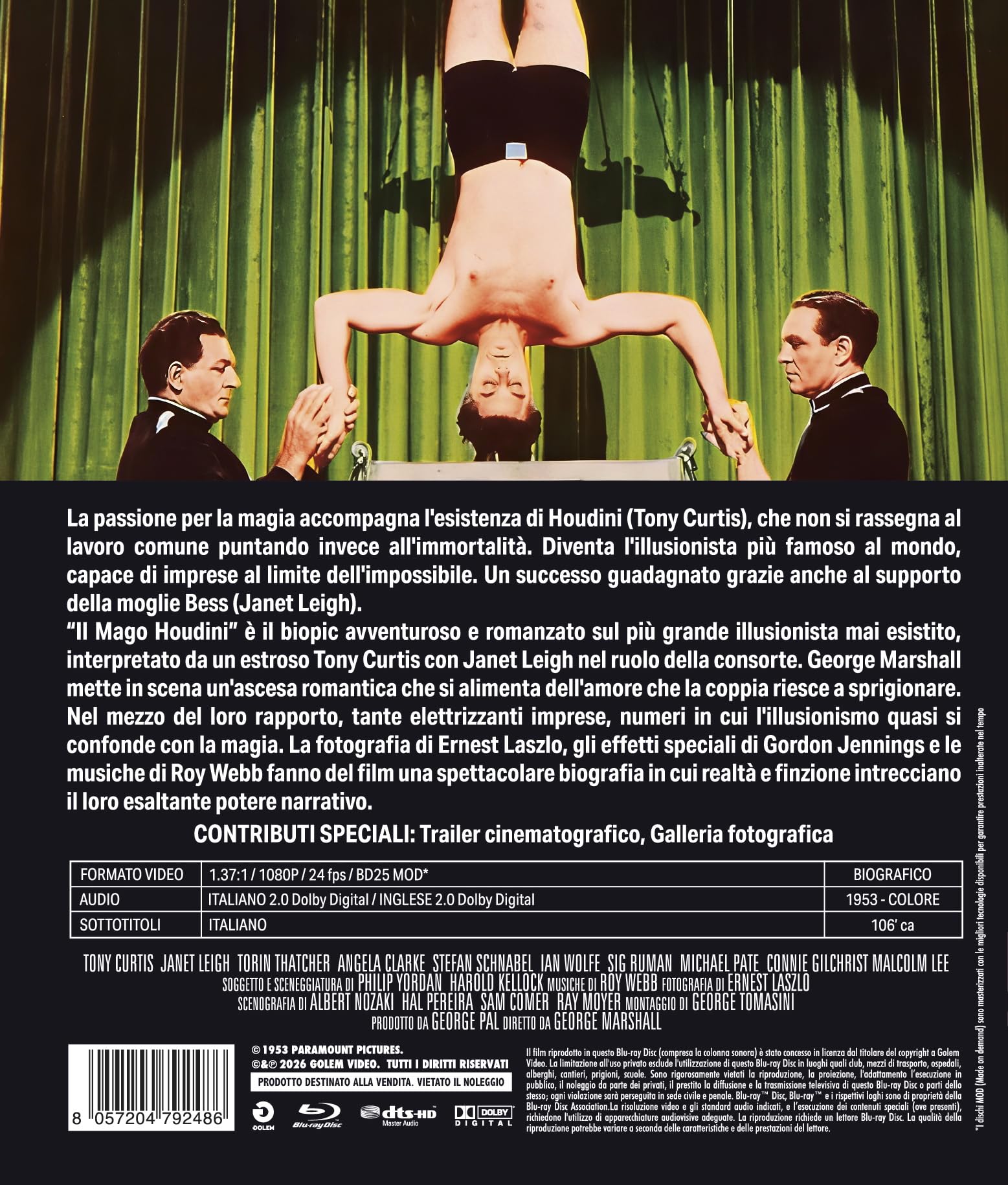 Blu-Ray Mago Houdini coleccionismo de cine clásico con la mejor calidad de reproducción digital